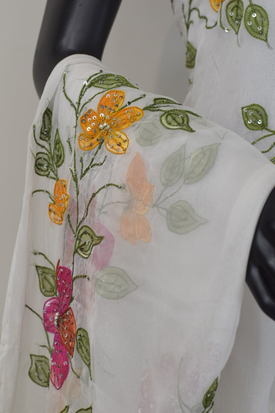 Gul Bahar - Hand Painted Brush Work | Chiffon