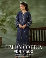 Navy Blue Embroidered Co-ord Set
