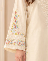 Ivory Embroidered Co-ord Set