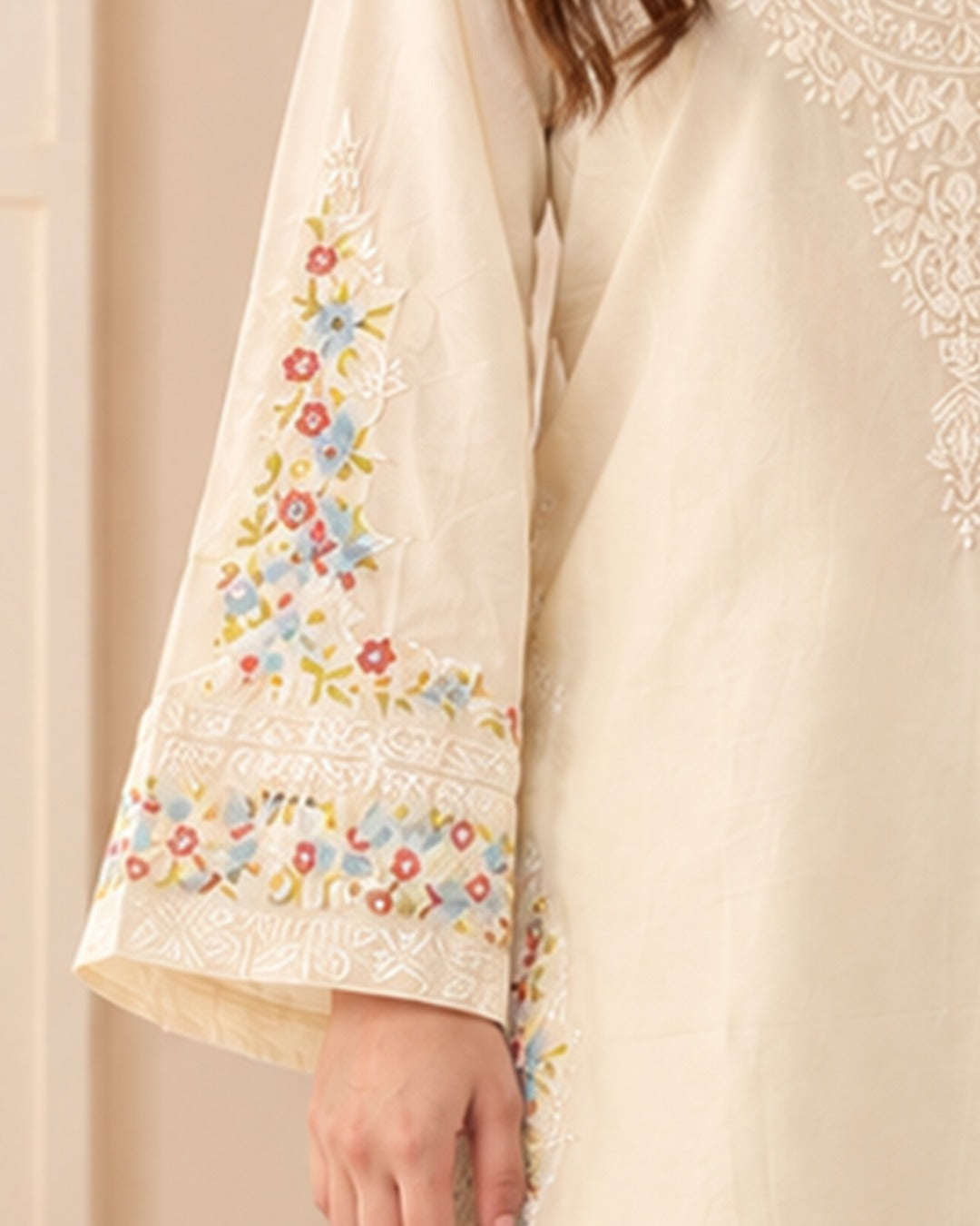 Ivory Embroidered Co-ord Set