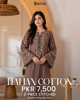 Mocha Brown Embroidered Co-ord Set