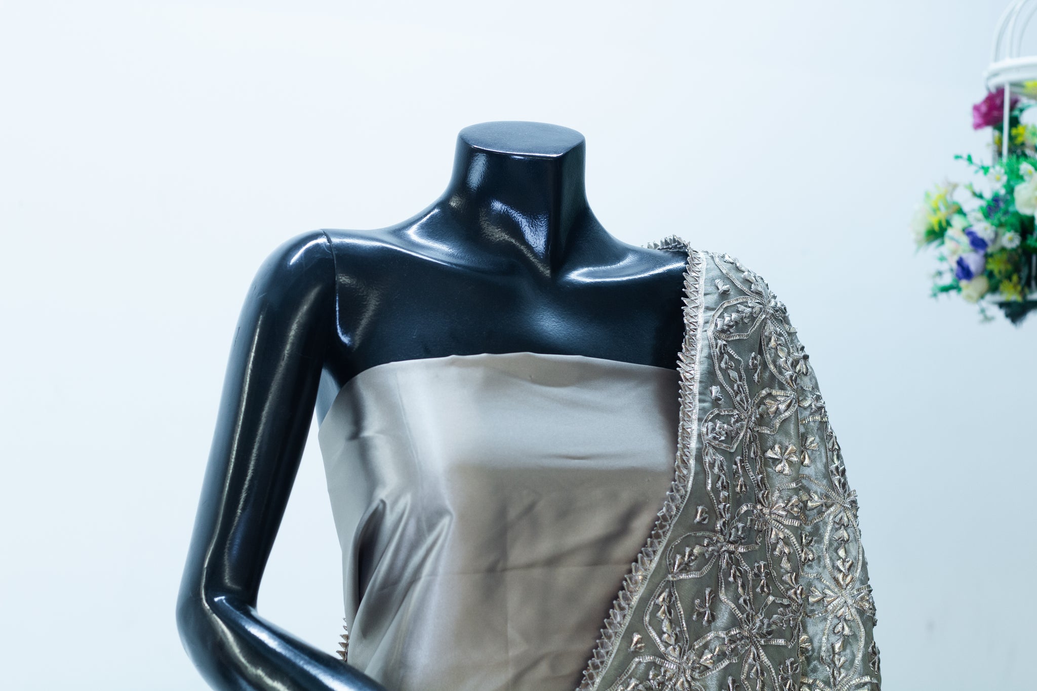 Sunehri Subah | Zari Gotta Lamba Silk