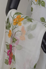 Gul Bahar - Hand Painted Brush Work | Chiffon