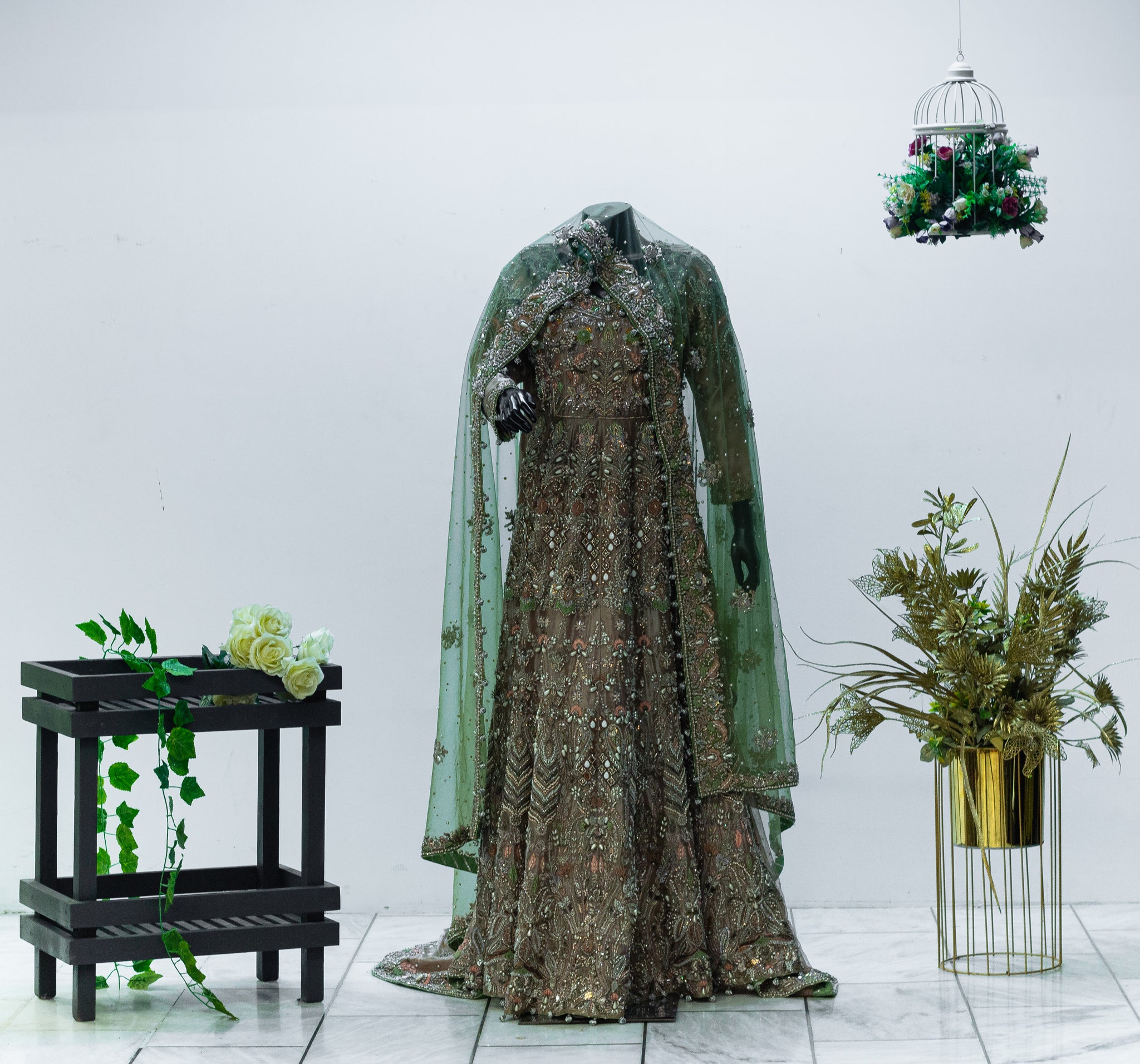 Aabroo | Dabka Work Tissue Net