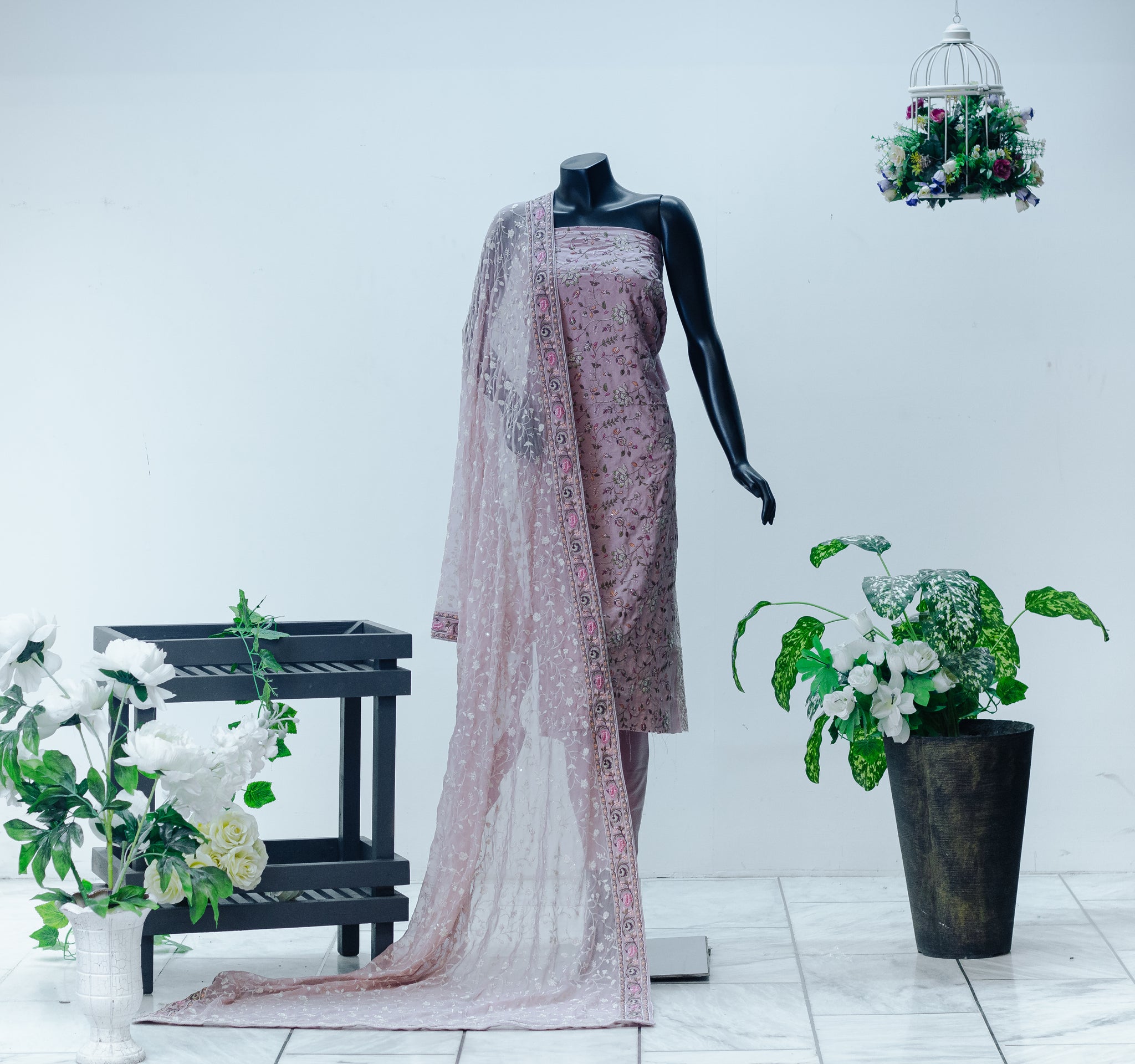Shaam-e-Ghazal | Raw Silk Multi Embroidery