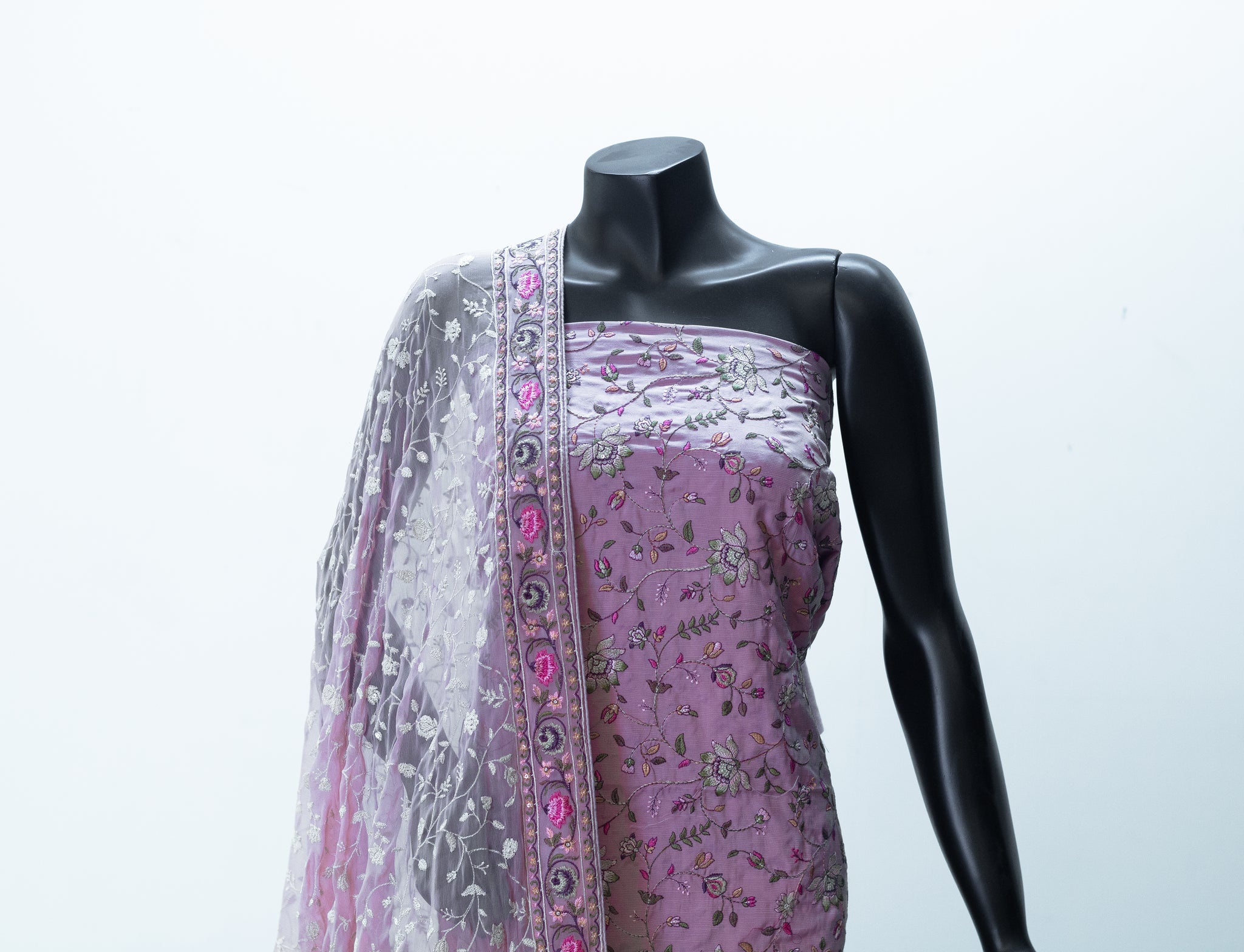 Shaam-e-Ghazal | Raw Silk Multi Embroidery