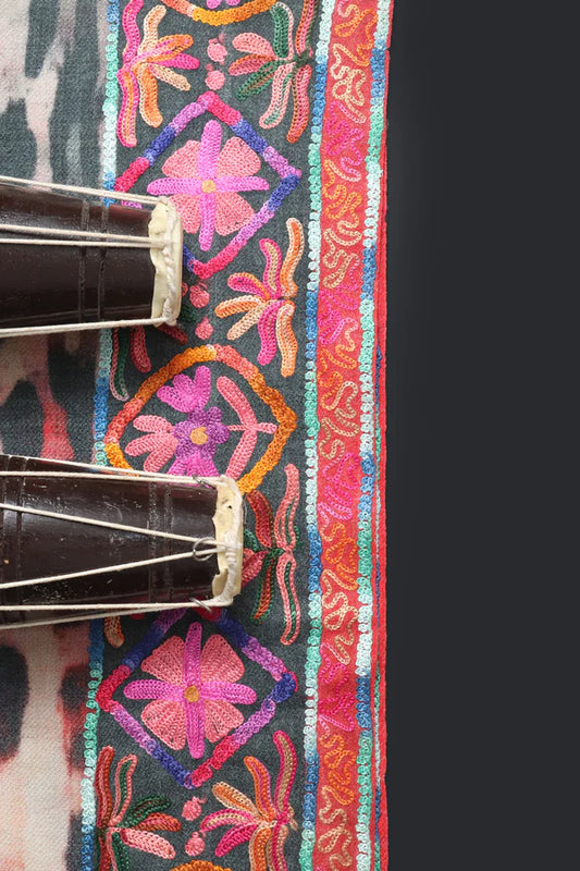 Pure Pashmina Machine Embroidered Shawl
