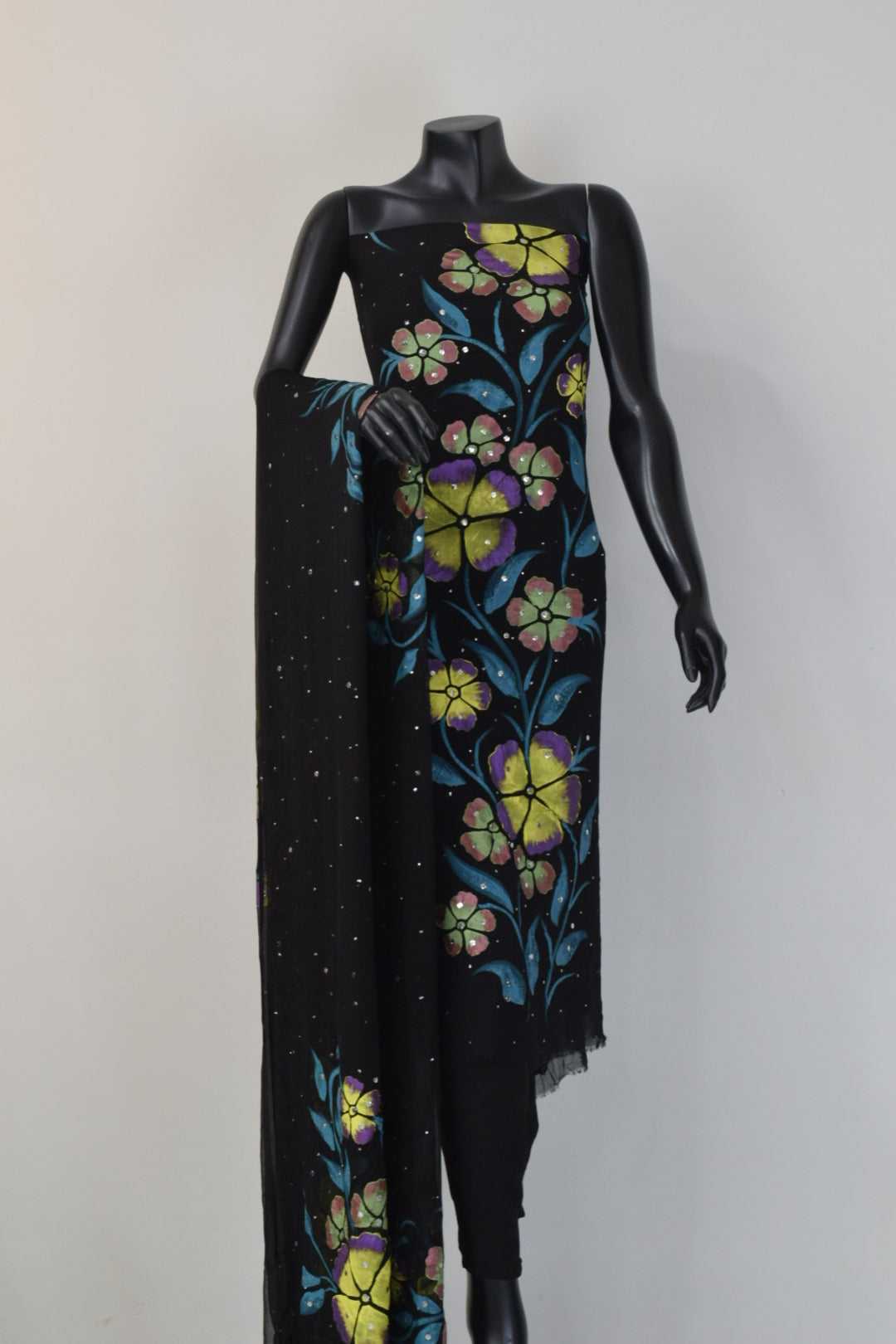 Zyra - Hand Painted | Kamdaani | Chiffon Fabric