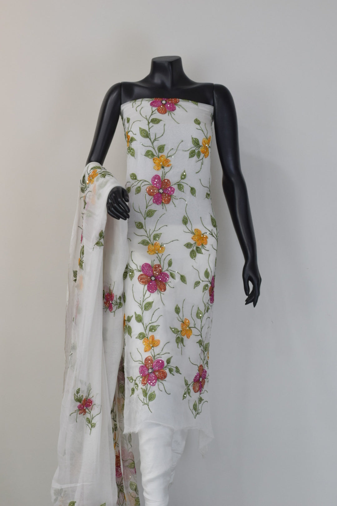 Gul Bahar - Hand Painted Brush Work | Chiffon
