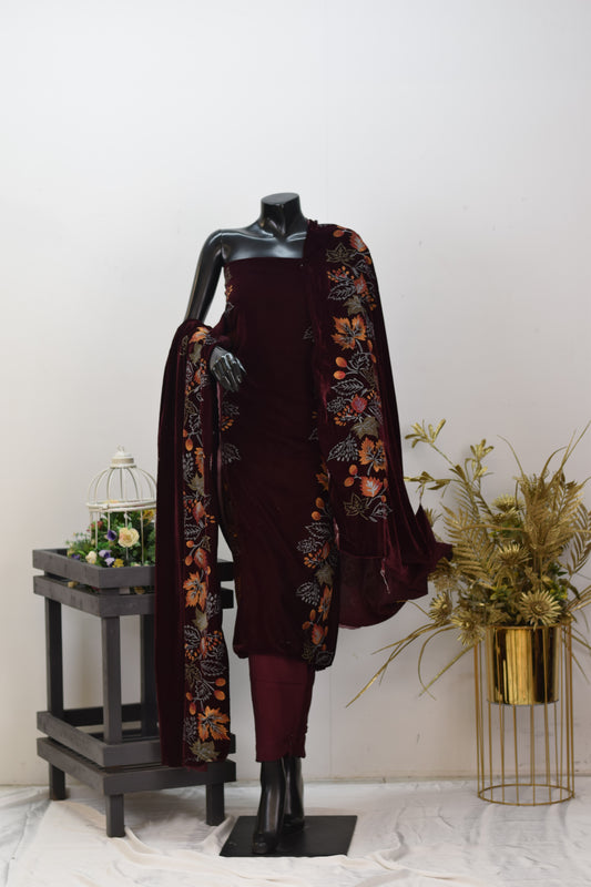 Portia velvet 3-piece suit