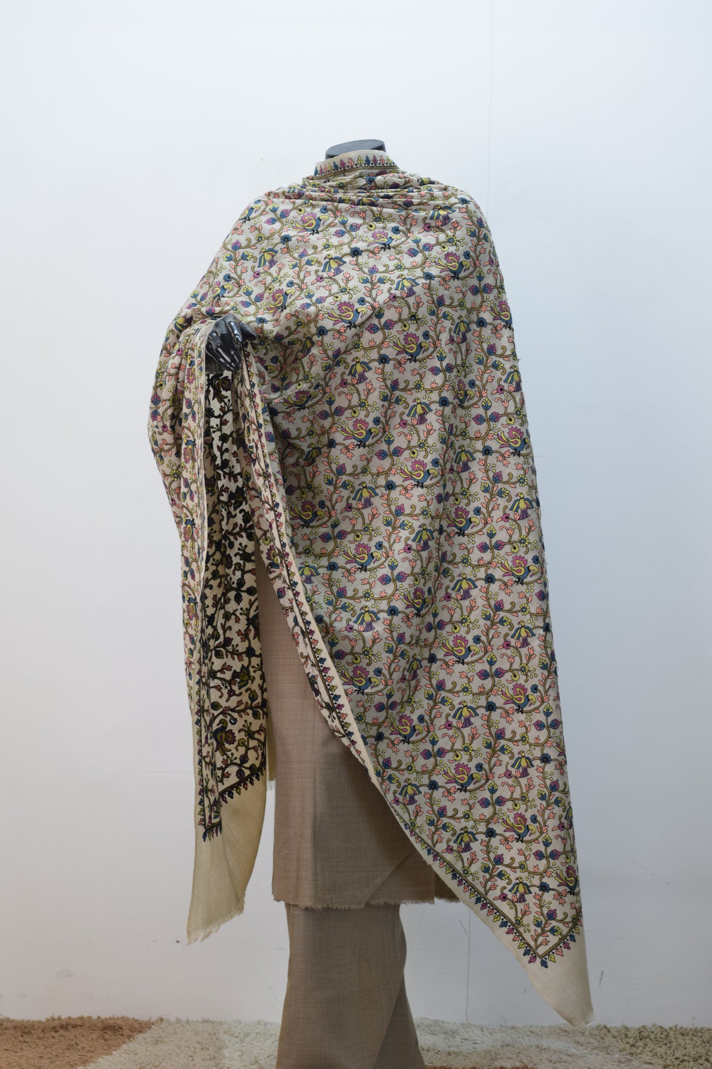 Pashmina Machine Jaal Embroidery