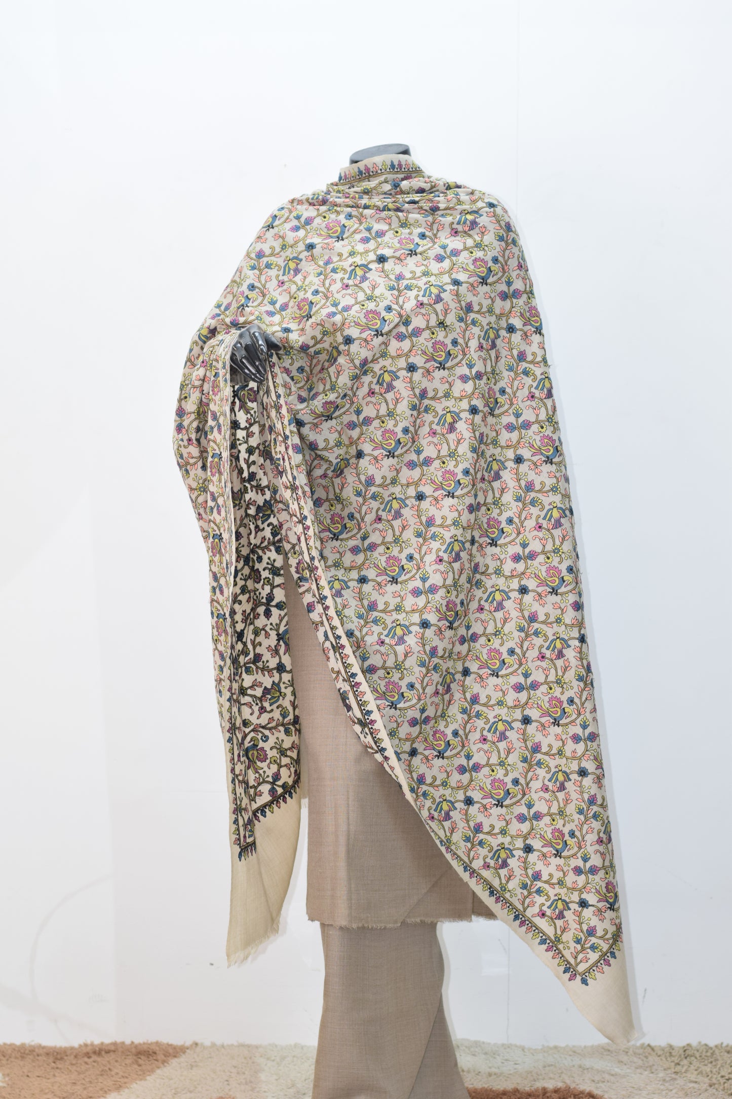 Pashmina Machine Jaal Embroidery