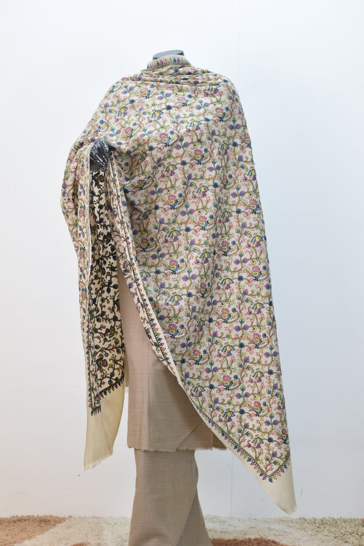 Pashmina Machine Jaal Embroidery