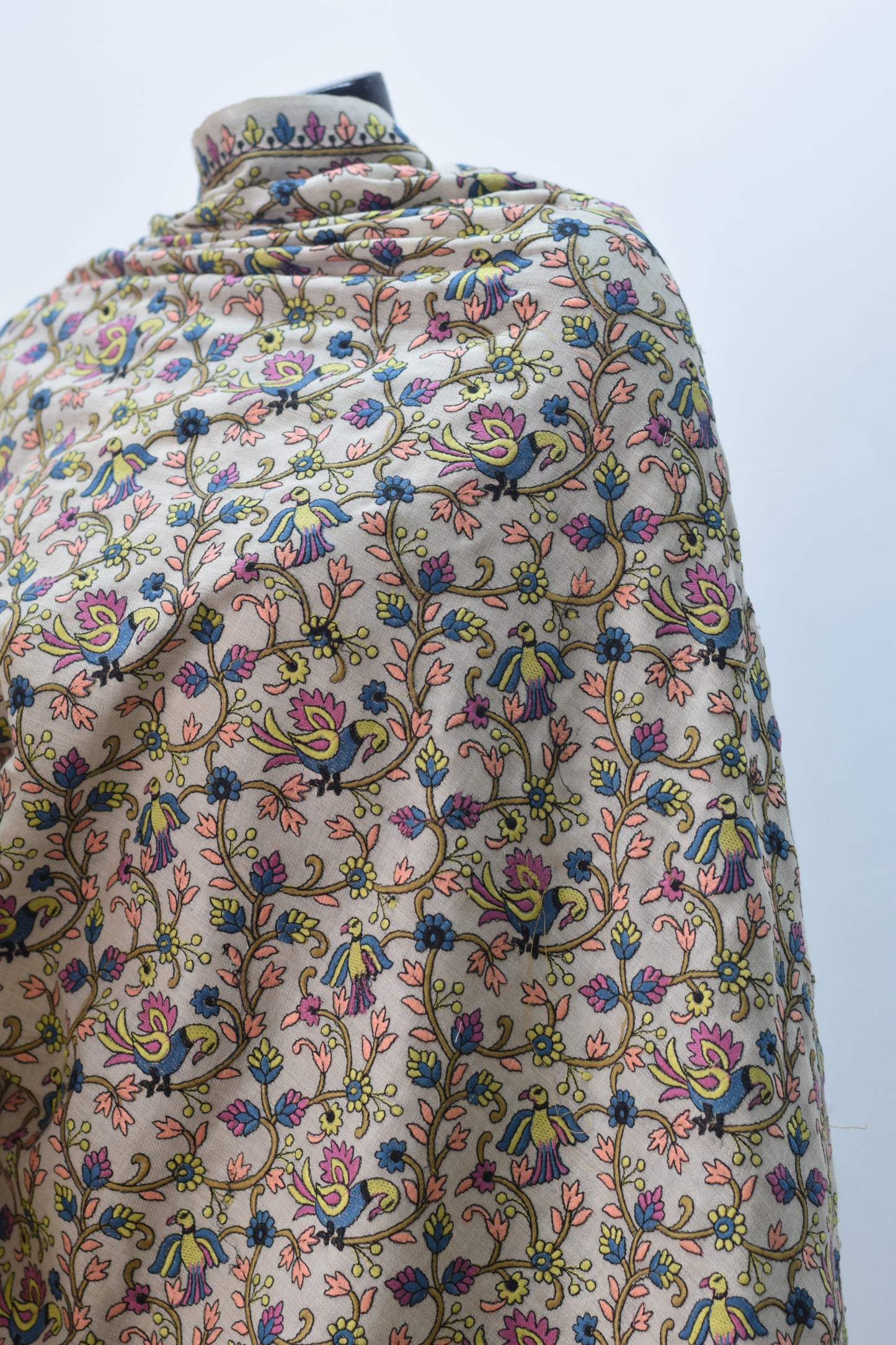 Pashmina Machine Jaal Embroidery