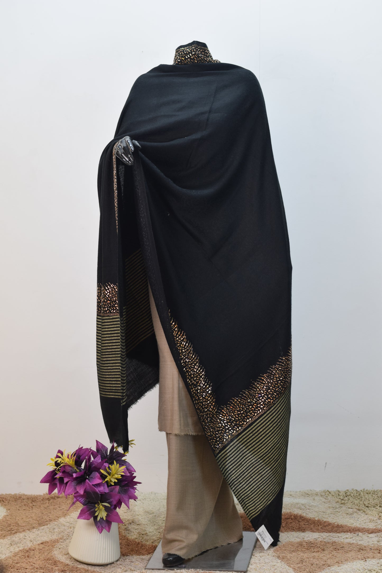 Pashmina Shawl Stonework - Four Side