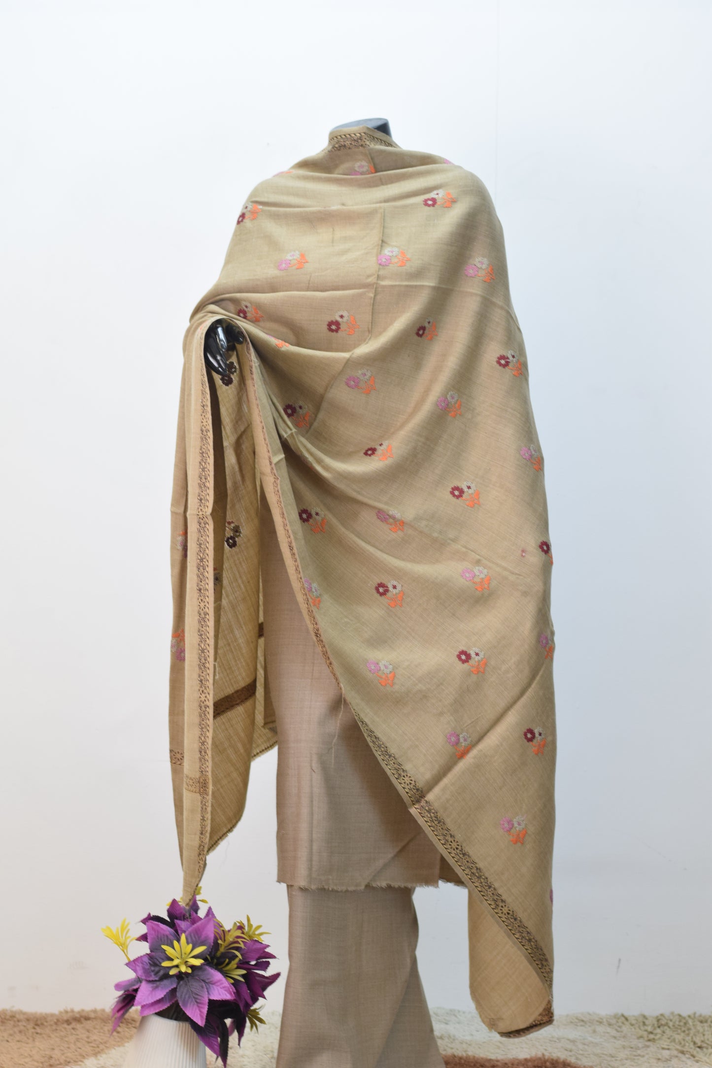 Pashmina Shawl Cross Stitch Embroidery