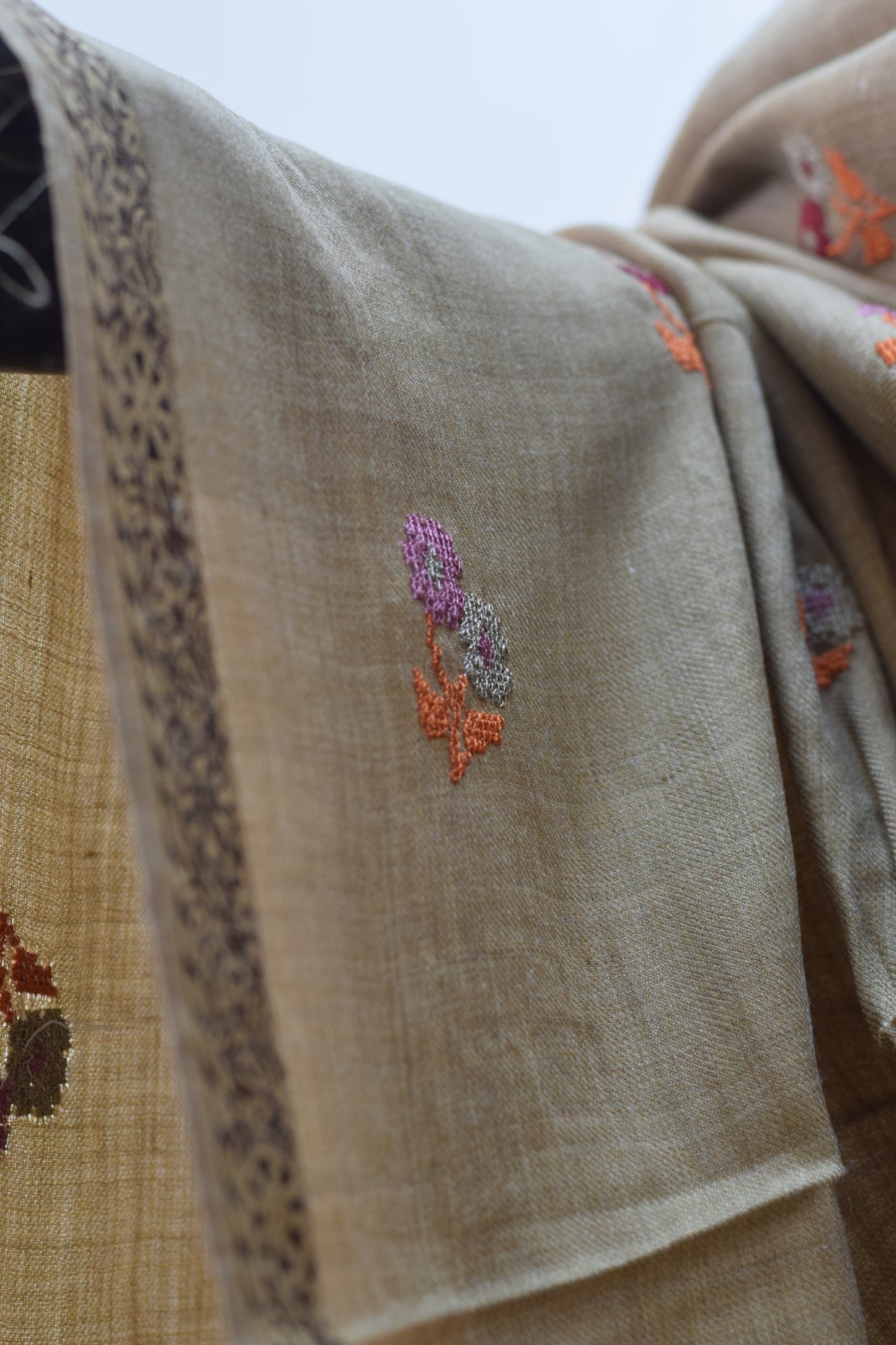 Pashmina Shawl Cross Stitch Embroidery