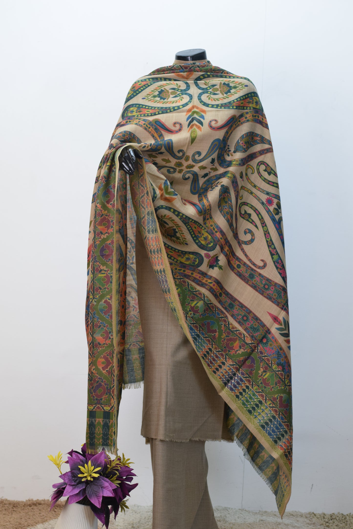 Pashmina Shawl Kalamkaar Print