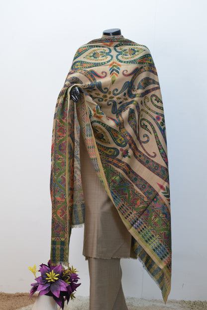 Pashmina Shawl Kalamkaar Print