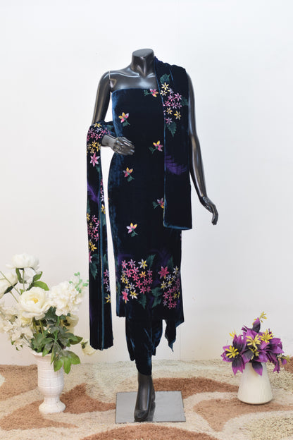 Pure Silk Velvet Hand Paint