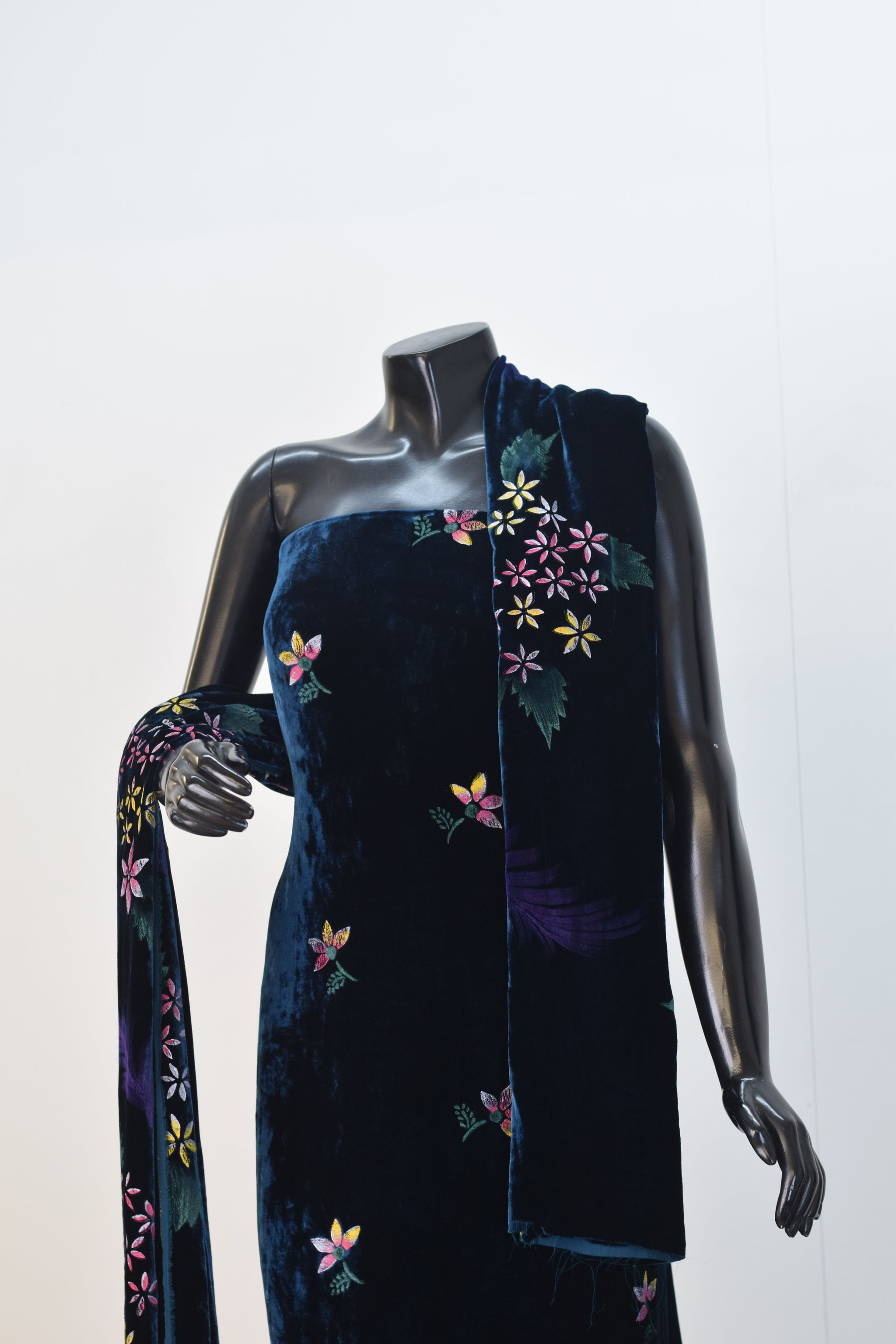 Pure Silk Velvet Hand Paint