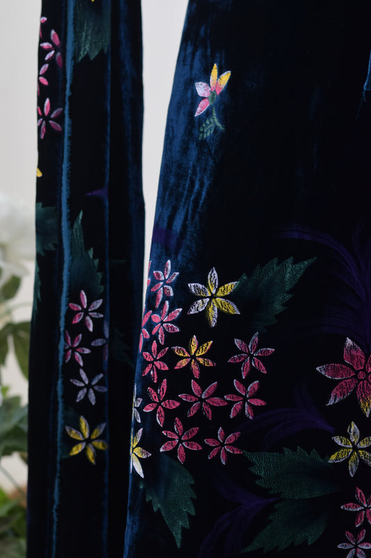 Pure Silk Velvet Hand Paint