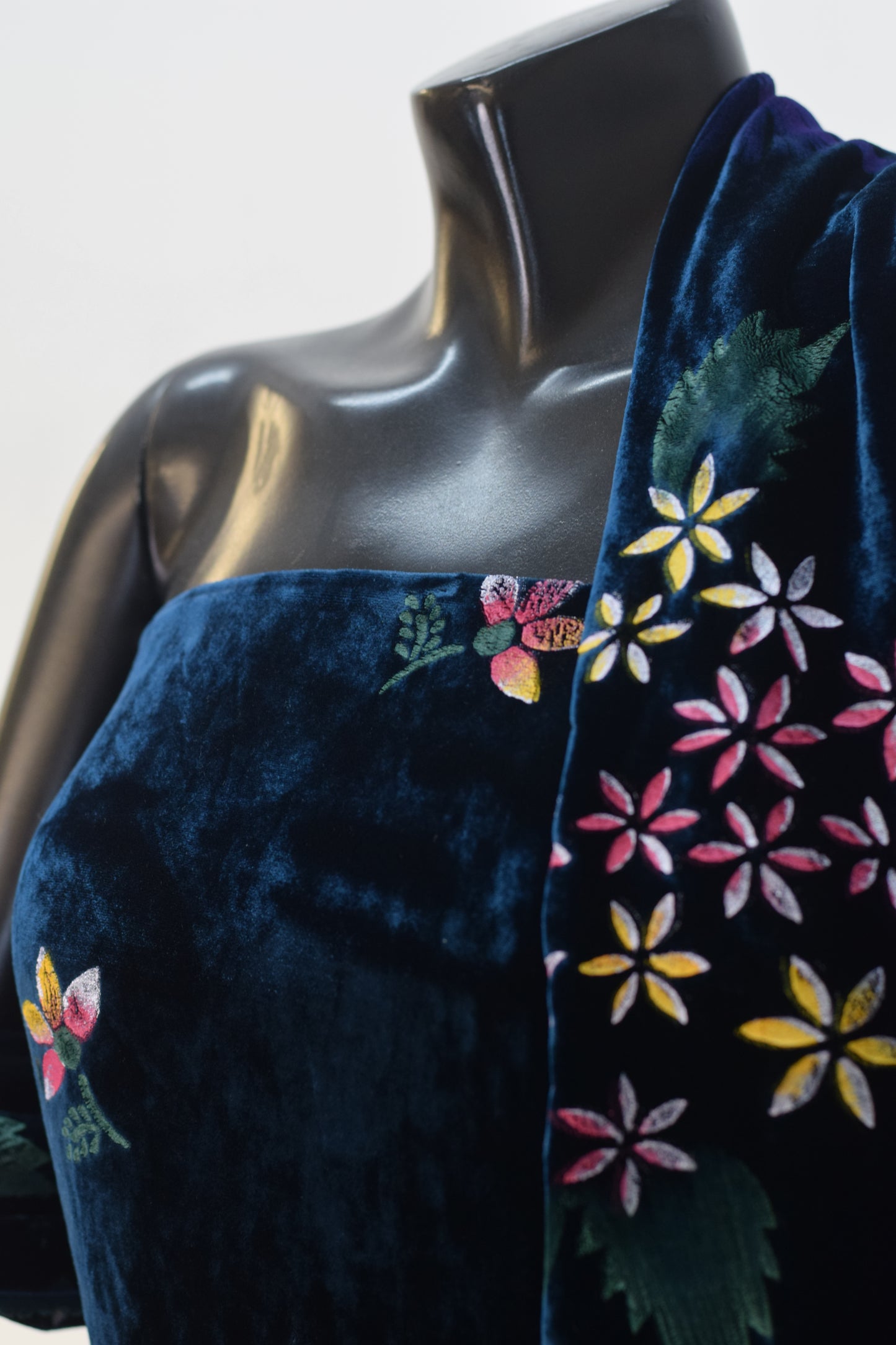 Pure Silk Velvet Hand Paint