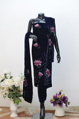 Pure Silk Velvet Hand Paint
