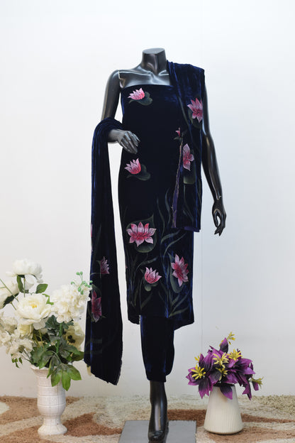 Pure Silk Velvet Hand Paint