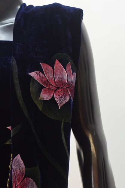 Pure Silk Velvet Hand Paint