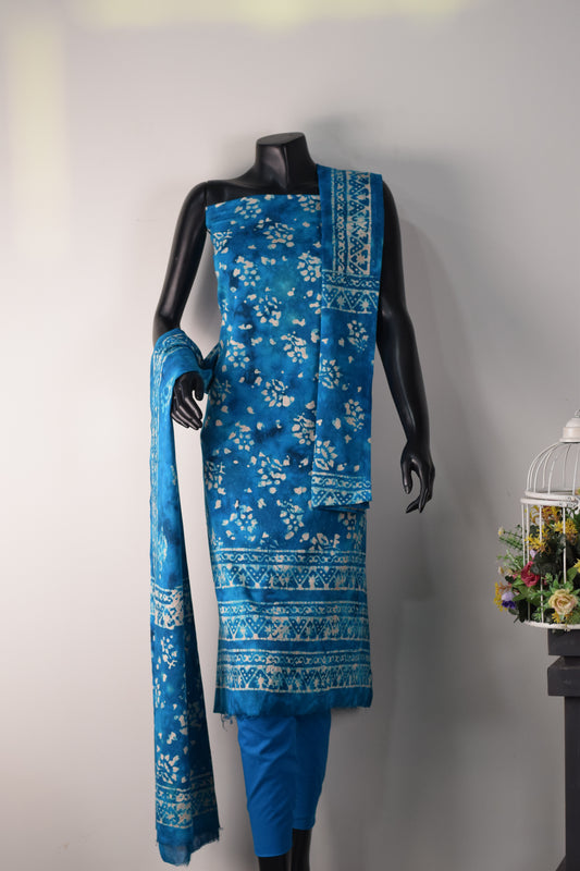 Swiss Batiq Printed 3-Piece Suit