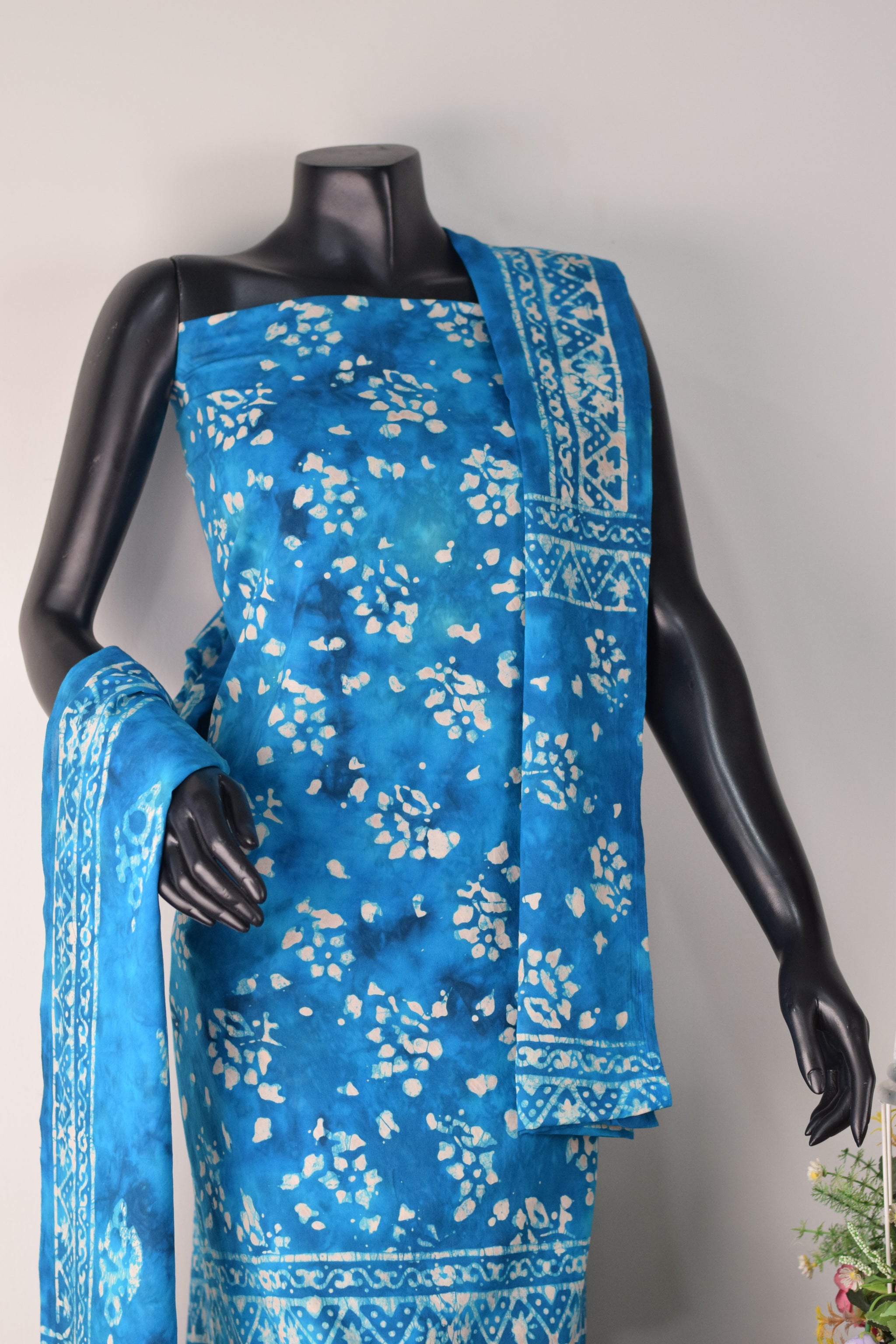 Swiss Batiq Printed 3-Piece Suit