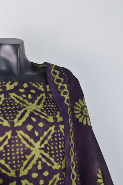 Swiss Batiq Printed 3-Piece Suit