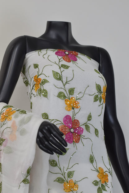 Gul Bahar - Hand Painted Brush Work | Chiffon