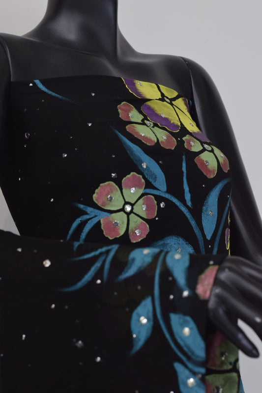 Zyra - Hand Painted | Kamdaani | Chiffon Fabric