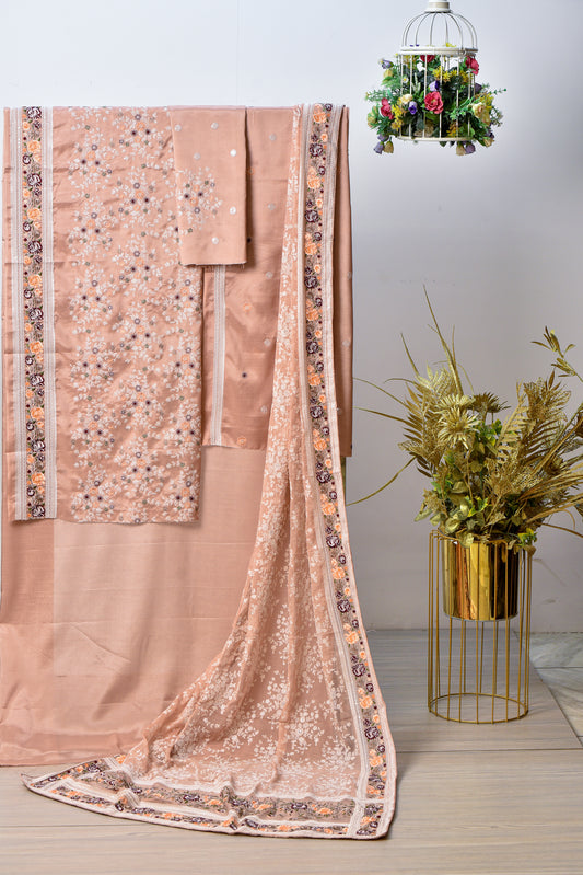 Nazm-e-Silk | Raw Silk & Chiffon Trouser