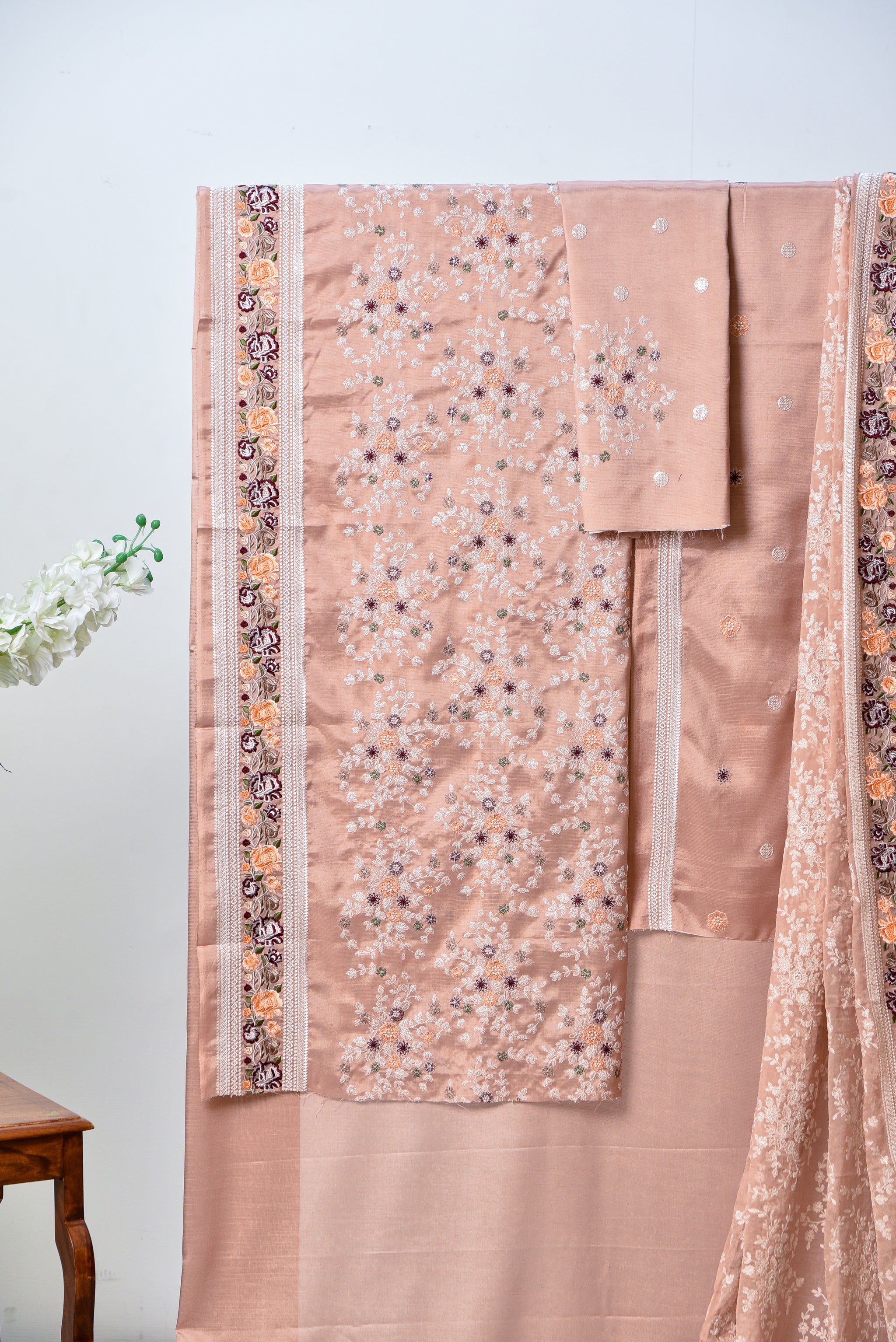 Nazm-e-Silk | Raw Silk & Chiffon Trouser