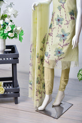 Ravaya | Brush Print & Hand Work Dupatta Chiffon