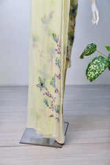 Ravaya | Brush Print & Hand Work Dupatta Chiffon