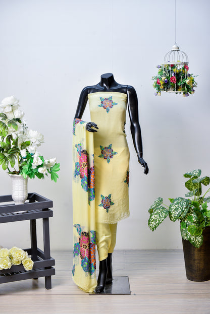 Mahroosh | Brush Print & Hand Work Dupatta Chiffon