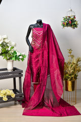 Dhaani Raat | Antique Hand Work & Mirror Silk Trouser