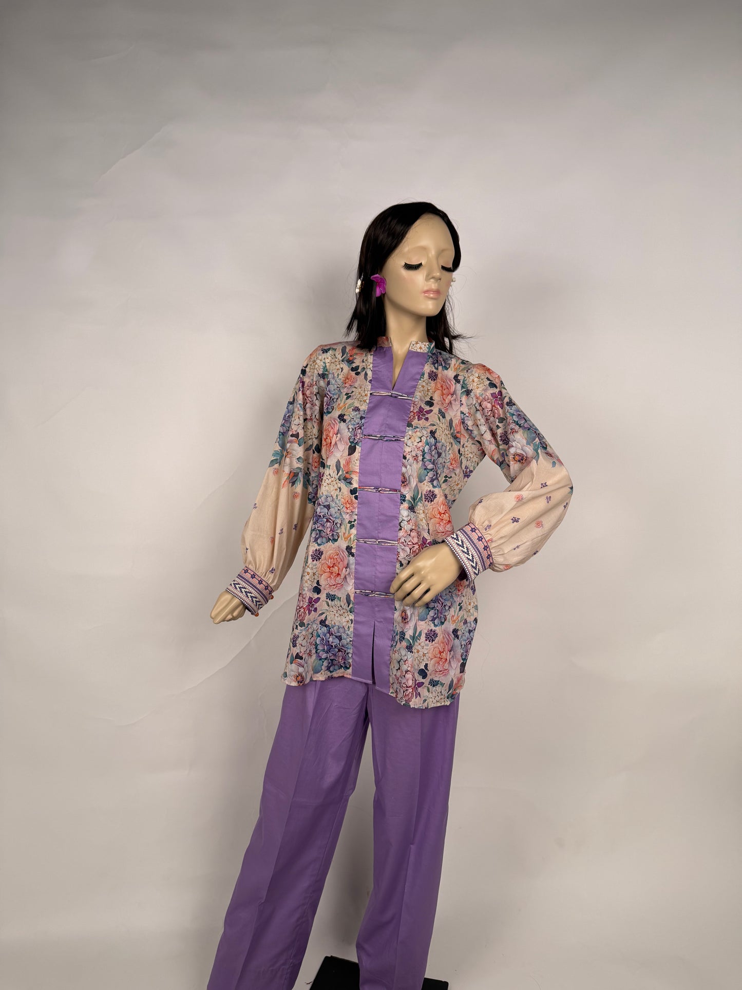 Portia | Violet Garden 2-Piece Unstitched Printed Lawn Suit