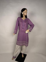 Portia | Mauve 2-Piece Unstitched Printed Lawn Suit