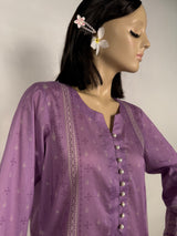 Portia | Mauve 2-Piece Unstitched Printed Lawn Suit