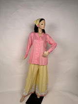 Portia | Sunshine & Pink 2-Piece Unstitched Printed Lawn Suit