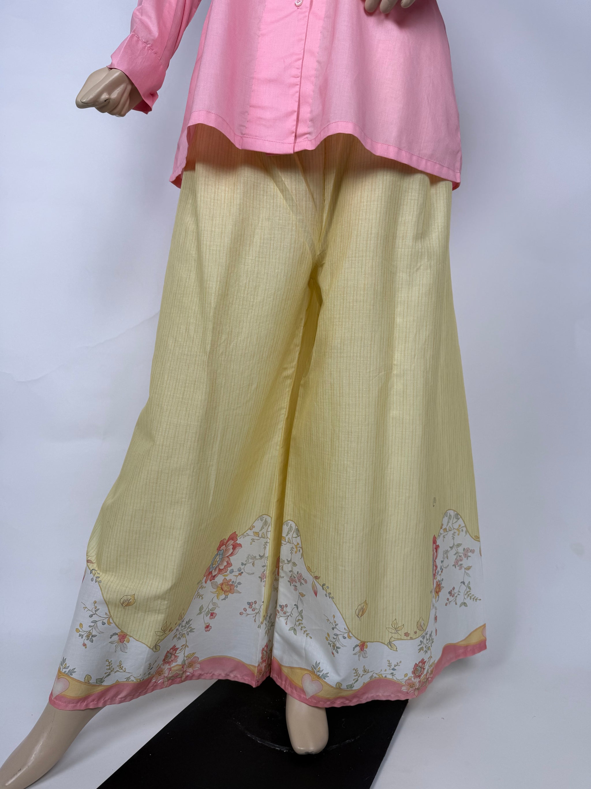 Portia | Sunshine & Pink 2-Piece Unstitched Printed Lawn Suit