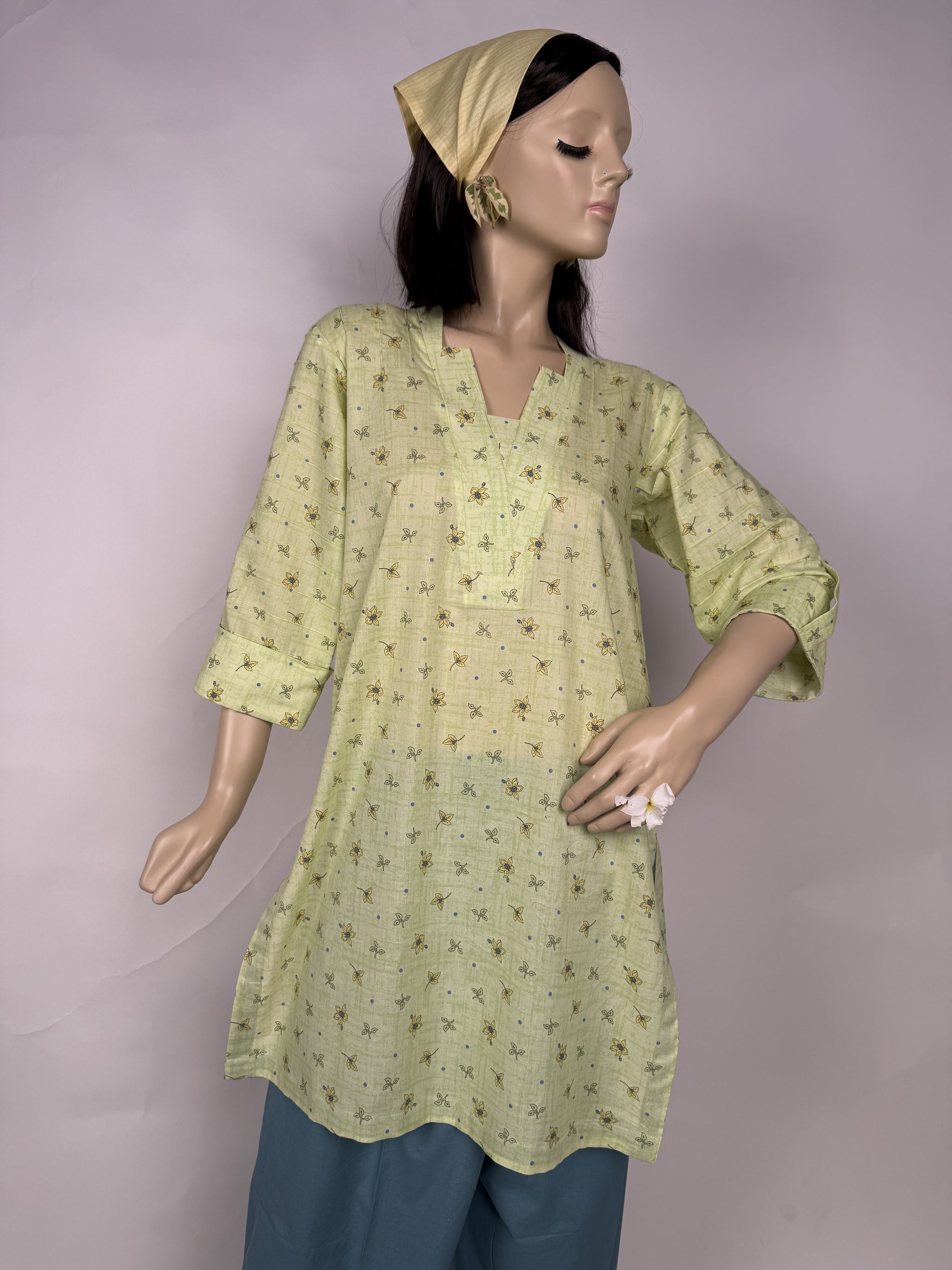 Portia | Lime Breeze 2-Piece Unstitched Printed Lawn Suit