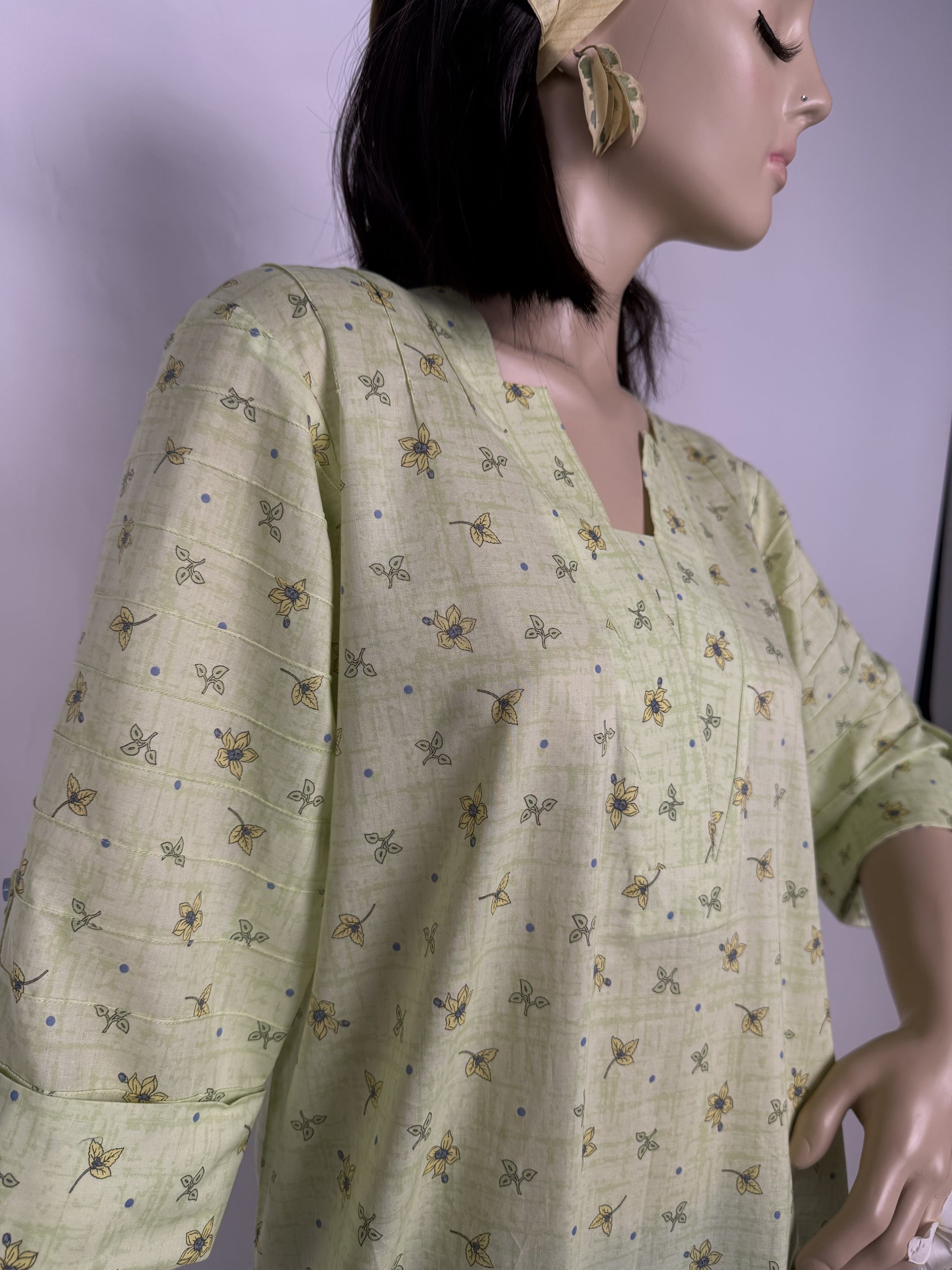 Portia | Lime Breeze 2-Piece Unstitched Printed Lawn Suit