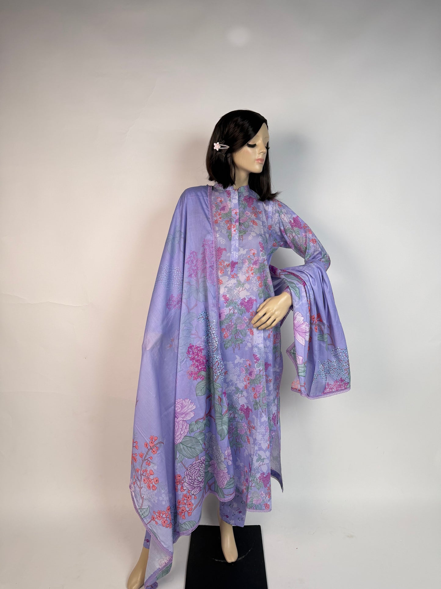 Portia | Lavender Mist 3-Piece Unstitched Summer Lawn with Printed Dupatta