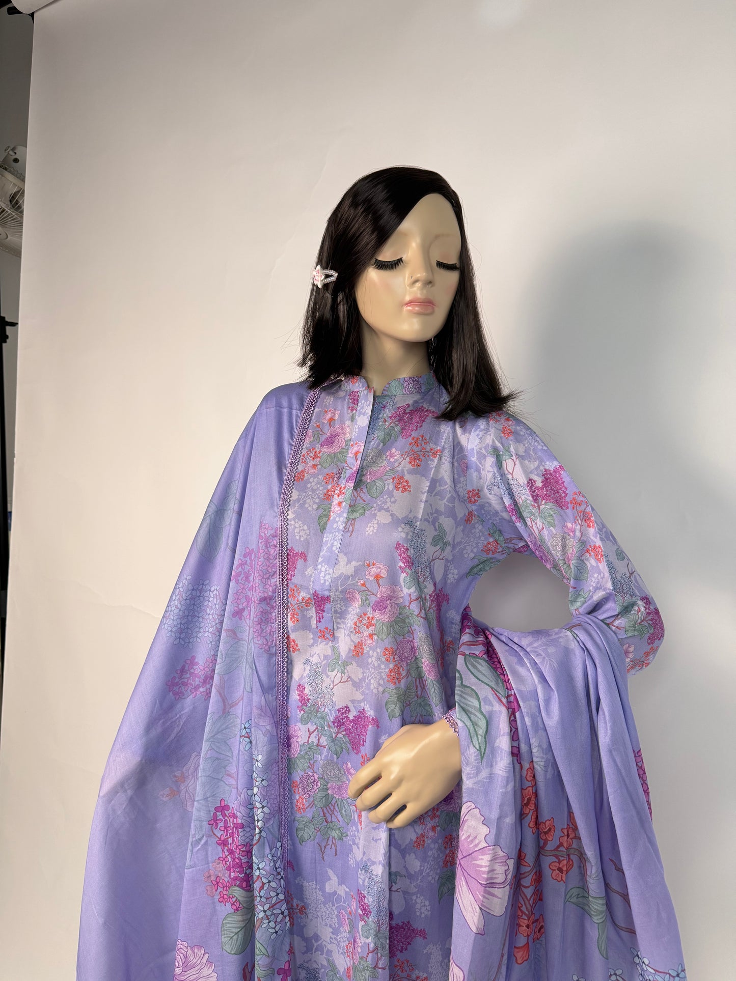 Portia | Lavender Mist 3-Piece Unstitched Summer Lawn with Printed Dupatta